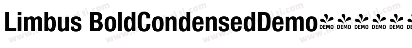 Limbus BoldCondensedDemo字体转换